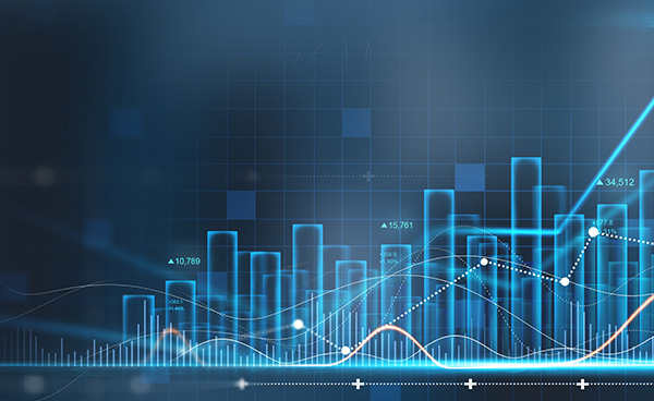 Energieeffizienz - Ein ansteigendes Diagramm symbolisch für den Begriff Effizienzsteigerung